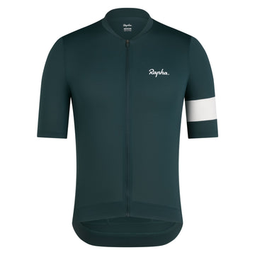 Rapha Men's Core Lightweight Jersey Forest Green/White -