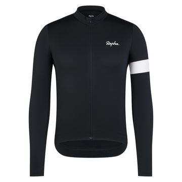 Rapha Men's Core Thermal Long Sleeve Jersey Black/White -
