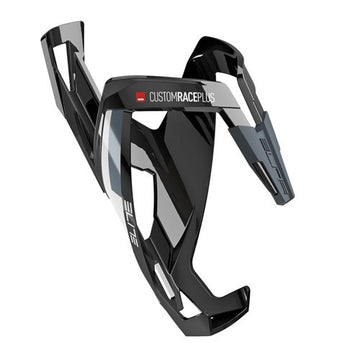 Elite Bottle Cage Custom Race Plus - Gloss Black/White