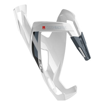 Elite Bottle Cage Custom Race Plus - Gloss White/Black