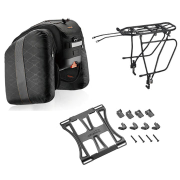 IBERA Combo - IBBA19 with expandable panniers, universal adaptor + QBP Rack